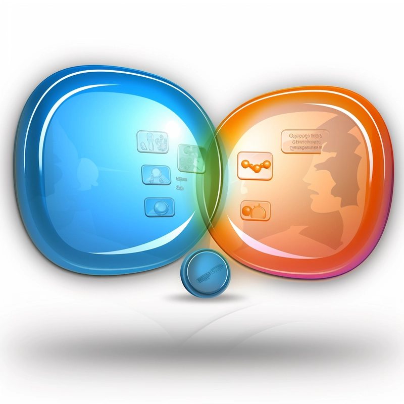 Abstract image of two users chatting online